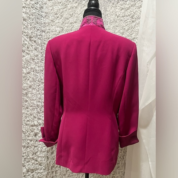 Milano ORCHID BEADED EMBELLISHED Statement JACKET, SPECIAL OCCASION, SIZE 16 - Picture 5 of 13